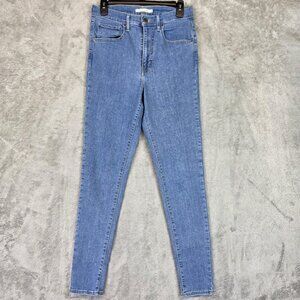 Levis Mile High Super Skinny Jeans Womens 30 Blue High Rise Medium Wash Denim